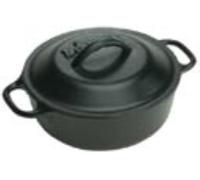 Olla De Hierro Fundido Precondimentada Lodge L2SP3 De 2 Cuartos Con Tapa
