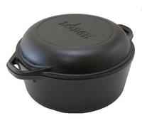 LODGE Cacerola Doble Redonda c/Asas 25cm INLODGE.L8DD3, 5 quarts, Inoxidable, Cast Iron