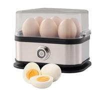 Olla de Huevos - 6 Ranuras Apagado Automático Temporizador Ajustable | Máquina De Huevos Escalfados Y Vapor Cocina,Para Conchas Duras Tortilla Sandwich - Casa Cocina Viaje Camping