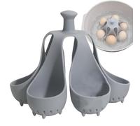 Olla de huevos de silicona, hueveras y estante de almacenamiento de cocina, escalfador de huevos duros, dispositivo de ebullición resistente a altas temperaturas, cabe en el cajón