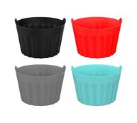 Olla de huevos escalfados - 3 escalfadores de huevos de silicona | Vasos de silicona para escalfar huevos, máquina de huevos escalfados, máquina de huevos escalfados no pegajosos, forros de freidora
