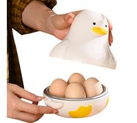 Olla de huevos para microondas | Comedor de 4 capacidades: caldera de huevo de microondas rápida en forma de pato, para una papilla dura perfecta o suave