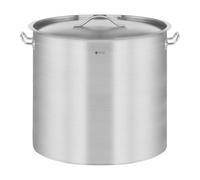Royal Catering Olla De Inducción Cacerola Profesional RCST-12E3 (Con Tapadera, Acero Inoxidable, Bordes Antigoteo, Fondo de 4 mm, 12 Litros)