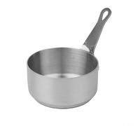Olla de leche de acero inoxidable con agujero para colgar para un almacenamiento y acceso convenientes (color negro)