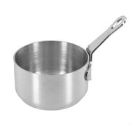 Olla de leche para gachas de avena de bebé, salsa de mantequilla de acero inoxidable, con orificio para salsa de café, mini orificio para salsa, acero 100, sartén resistente al calor con colgante
