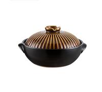 Olla de piedra, Olla antiadherente con tapa y asa doble for cocinar, sopa, arroz, guiso, cazuela fideos(Vintage Copper,10in)