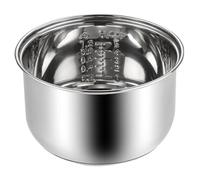 Olla de repuesto para olla arrocera, interior de acero inoxidable para arrocera, repuesto de revestimiento antiadherente de 5L con escala para hervir, cocinar al vapor