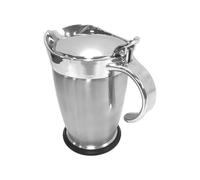 Olla de salsa con tapa, recipiente de ancha de 750 ml, con tapa, boquilla antigoteo, dispensador de de arce aislado, para reuniones familiares, banquetes, bufés, mesa, mantequilla, cocina