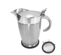 Olla de salsa - Tarro de aislado de 750 ml - Botella dispensadora de aislada de ancha con boquilla antigoteo - para reuniones familiares, pequeños banquetes, mesa de bufé