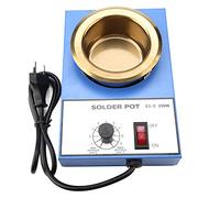 Olla de soldadura, baño de desoldar de 220 V y 100 mm con capacidad de 800 g 1200 g para baño de soldadura y soldadura (enchufe de la UE)(250W)
