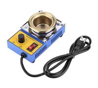 Olla de soldadura de 150 W, olla de fusión de soldadura de 500 g de capacidad de 50 mm con enchufe estadounidense de 110 V, placa de baño desoldadora de soldadura de 200 a 450 ℃ para transformador