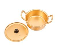 Olla de sopa aluminio, fideos Ramen coreanos con tapa for acampar, cocina, estofado hirviendo, Pasta, langosta, calor, 1 Uds para Ramen