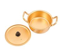 Olla de sopa aluminio, fideos Ramen coreanos con tapa for acampar, cocina, estofado hirviendo, Pasta, langosta, calor, 1 Uds para Ramen