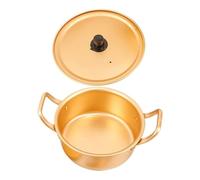 Olla de sopa aluminio, fideos Ramen coreanos con tapa for acampar, cocina, estofado hirviendo, Pasta, langosta, calor, 1 Uds para Ramen