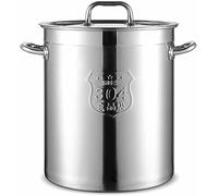 Olla de sopa de acero inoxidable 304, de 13 a 40 L, para uso comercial, para guisar o almacenar aceite con gas o cocina de inducción (30 L) (30 L)