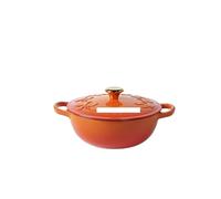Olla de sopa de hierro fundido esmaltado de 23 cm, 2,8 L para hornear, guisar y cocinar, horno holandés duradero para cocina doméstica, ideal para pan y sopa