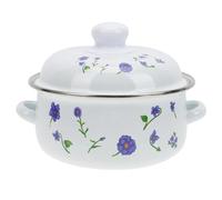 Olla de Sopa Esmaltada Retro de Doble Asa, Gruesa para Cocina | Acabado en Esmalte, Retención Térmica y Calentamiento, Uso Doméstico, Cocción Múltiple