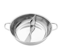 Olla de sopa lateral | Ollas calientes de acero inoxidable | Olla caliente Shabu dividida | Sartén caliente con tapa divisora | Olla de inducción | Olla de cocina para fiesta en casa