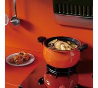Olla de sopa sin presión, color verde/naranja, frijoles para 3. Tapa de cocción de granos de 5 l con olla de bloqueo seguro para un hogar fácil de limpiar (estándar del Reino Unido) (naranja 8L)