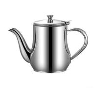 Olla de transferencia de aceite de acero inoxidable con filtro para uso en cocina y restaurante, facilitando prácticas de manejo y reutilización de aceite (M)