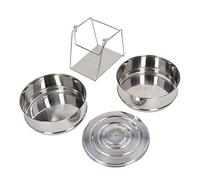 Olla de vapor de acero inoxidable 304, olla de vapor apilable de 2 niveles, utensilios de cocina con tapa para cocinar comidas saludables, albóndigas, verduras, pescado, aves de