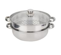 Olla de vapor de acero inoxidable de 27 cm/11 pulgadas, de 2 capas, for baño maría, for sopa y verduras. para la cocina doméstica diaria