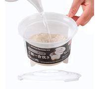 Olla de vapor para microondas, olla de vapor multiusos, vaporizador apto para horno, cuenco de preparación de alimentos con tapa resistente al calor, ayuda de cocción eficiente para arroz y pasta de