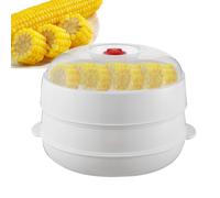 Olla de vapor Verduras Microondas con tapa y bandeja - Vapor de patatas para microondas - Recipiente calefactor para patatas carne maíz barrancos platos diversos