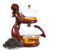 Olla De Vidrio Para Preparar Té Perfumado,Kit De De Vidrio | Juego De Servicio De Té Semiautomático Para Adultos Con Infusor Y Tapa | Juegos de ollas de preparación de té de drenaje fácil para perezos