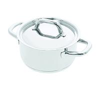 Olla Demeyere Classico 3 - Olla con Tapa de Acero Inoxidable - Apta para Todas las Fuentes de Calor como la Inducción y el Horno - Con Fondo de Aluminio. 10 Años de Garantía - Ø 24 cm