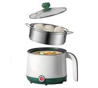 Olla Eléctrica, 1.8 L Olla Caliente Eléctrica Y Vaporizador, Cocina Eléctrica De Pasta, Mini Olla Antiadherente Multicocina Para Filetes, Fideos, Sopa, Huevo, Avena, Ramen, Pasta