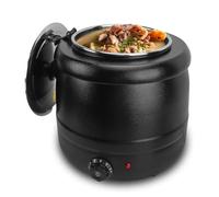 Olla Eléctrica de 10 Litros, Hervidor de Sopa y Mostrador, Calentador de Sopa con Recipiente Interior Extraíble de Acero Inoxidable para Sopa, Queso, Vino Caliente, 30-85