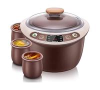 Olla Eléctrica Inteligente De 2,5 L, Olla De Cocción Lenta De Arcilla Morada, Con Temporizador For Preparar Deliciosas Sopas Al Vapor, Ideal For Cocinas Familiares.