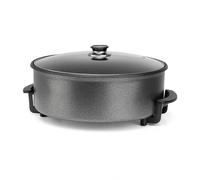 Olla eléctrica Orbegozo PZ 4211, 42 cm, 1500W, Capacidad 6 Litros, Tapa de cristal con asa y válvula de seguridad.
