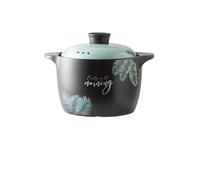 Olla for estofado de cazuela, olla for sopa resistente a altas temperaturas, grande cerámica, for, for a Gas con fuego abierto for el hogar Para Horno(6L)