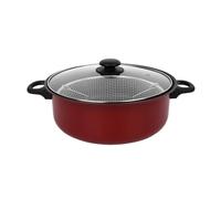 Olla For Freír, Freidora De Apartamento, Ollas Antiadherentes, Sartén For Patatas Fritas, Herramienta Cocina 24cm Calentamiento RáPido(26cm 0 3mm)