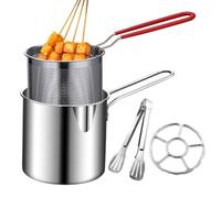 Olla Freidora | Utensilio Para Cocina Que Ahorra Espacio - Freidora de Olla para Patatas Fritas | Para Cocina Restaurante Autocaravana Camión De Catering Filete Y Alas De Pollo Patatas Fritas Y Postre