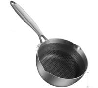 Olla grande de acero inoxidable 304 de 18 cm, no tóxica, con asas ergonómicas que se mantienen frías, ideal para guisos de sopa y pasta en cocinas de inducción eléctricas de gas