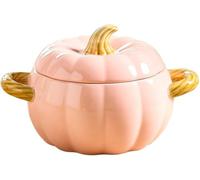 Olla Holandesa De Hierro Fundido Con Tapa Y Asa Doble,0.4/0.8/1.7L Cuenco De Calabaza,Olla Para Estofado Para Guisos,Cazuelas Y Como Regalo Decorativo Para Halloween Y Acción De Gracias C,Small