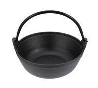 Olla Holandesa de Hierro Fundido Negra para Sopa y Guiso | Distribución Uniforme del Calor, Superficie Antiadherente, Gran Capacidad, Fácil de Transportar para Camping