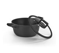 Olla Inducción Olla Tapa de Vidrio Olla Universal Olla Sopa Aluguss 24CM N8WERK