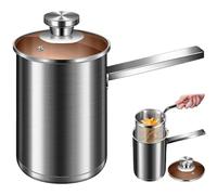 Olla japonesa para freír de acero inoxidable de 7, 7 y 2 litros, olla para freidora profunda con escurridor de aceite, tapa de vidrio, fácil de limpiar para tempura, pollo, pescado, camarone