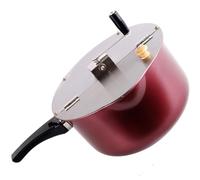 Olla manual antiadherente for hacer palomitas de maíz con mango antiescaldado y tapa desmontable, universal for estufas de gas e inducción, uso estilo cine