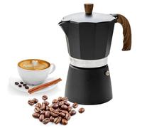 Olla moca de aleación de aluminio, 300 ml, 6 tazas, clásica, fácil de limpiar, estufa de gas eléctrica o de inducción, olla de preparación de espresso, uso en la cocina doméstica