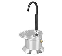 Olla Moka de un Solo Tubo, 1 Taza de 50 Ml con Boquilla de Aleación de Aluminio, Cafetera Italiana para Estufa, Cafetera Espresso Clásica para Estufa, Olla Moka Express para Fiestas Al Aire Libre, Via