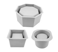 Olla Molde de resina de silicona flor molde de fundición de resina epoxi florero suculento portavelas de cemento cera fabricación de joyas de silicona