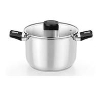 Olla Monix M240224 6.5L Acero Inoxidable 18/10 24cm Tapa Vidrio Inducción