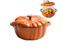 Olla Para Calentar | Diseño Calabaza Olla Grande Para Cocinar | Utensilio Cocina con Antiadherente para Guisos Hornear Pan Saltear Estofar Hervir Conservas Cocción Lenta