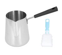 Olla Para Calentar Mantequilla, 1000 ML Olla Para Calentar Café De Acero Inoxidable Con Pico, Olla Para Calentar Leche Con Mango Resistente Al Calor Y Cepillo Limpio Para Café En Casa