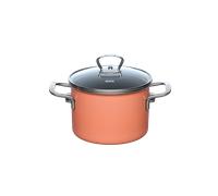 Olla para carne Riess NOUVELLE PUR con tapa de cristal - 2 l, naranja
